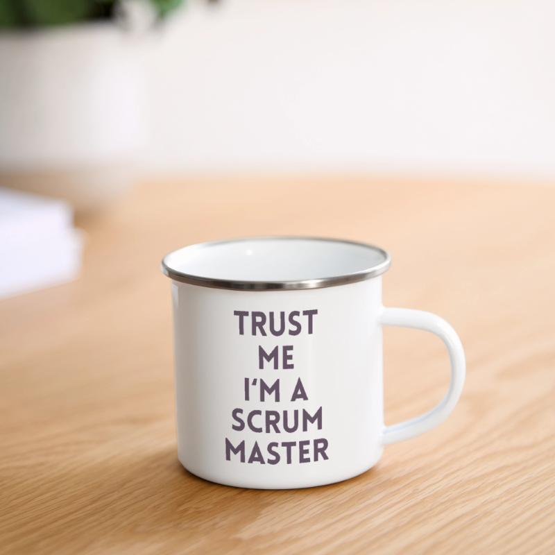 Trust me I'm a scrum master Geschenk Computer Code Emaille-Tasse
