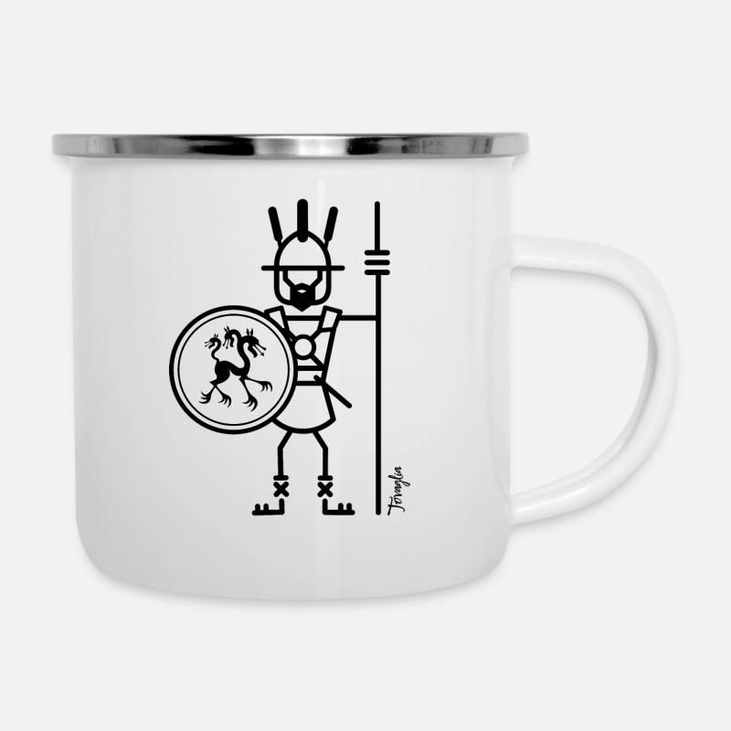 Krieger Marse 02 - Emaille-Tasse - Weiß