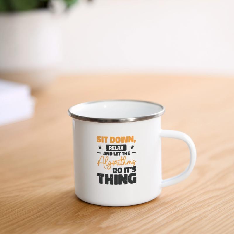 Computer Algorithmus Programmierer Künstliche Emaille-Tasse