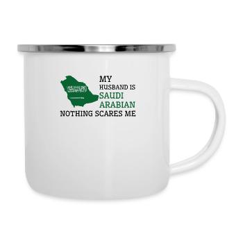 Nothing Scares Me Saudi Arabian Husband Saudi - Camper Mug - white - Right