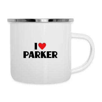 I Love Parker Heart Graphic Name Gift - Camper Mug - white - Right