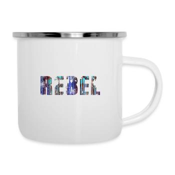 rebel,schrift,bunt,malerei,graffiti - Emaille-Tasse - Weiß - Rechts