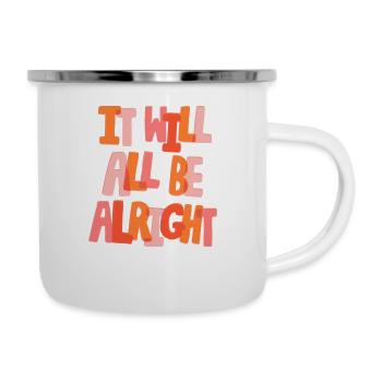 ALLES WIRD GUT - Emaille-Tasse - Weiß - Rechts