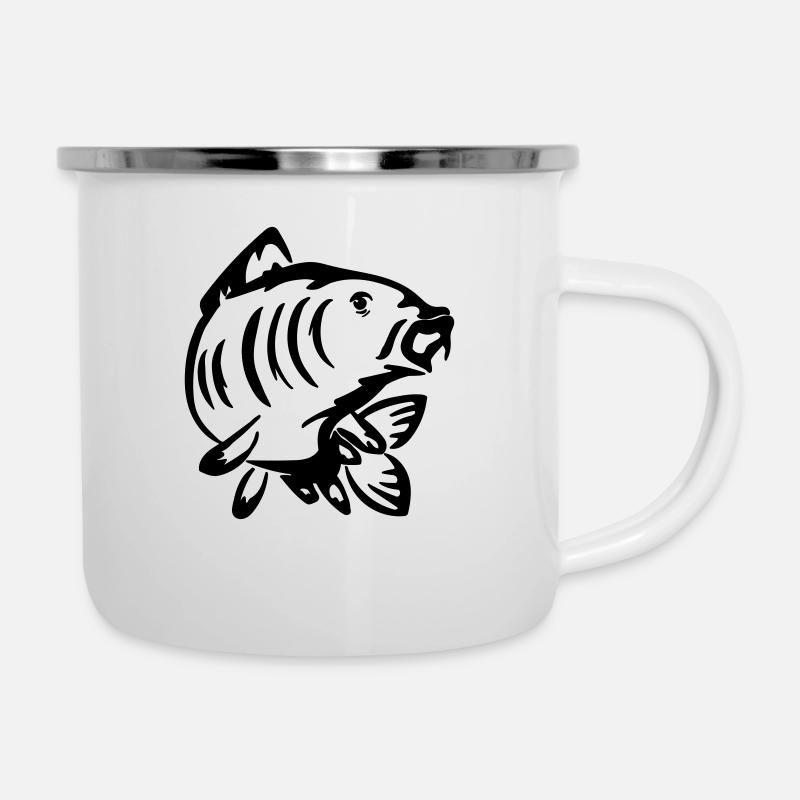 carpe - Tasse émaillée - blanc