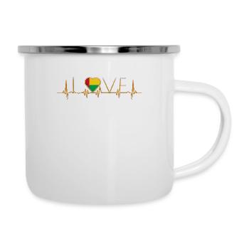 home roots heimat love heart from Guinea Bissau - Camper Mug - white - Right