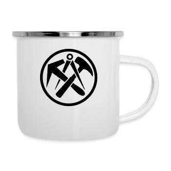 Couvreur - Tasse émaillée - blanc - Droite
