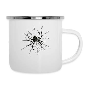 Toile de fil - Tasse émaillée - blanc - Droite