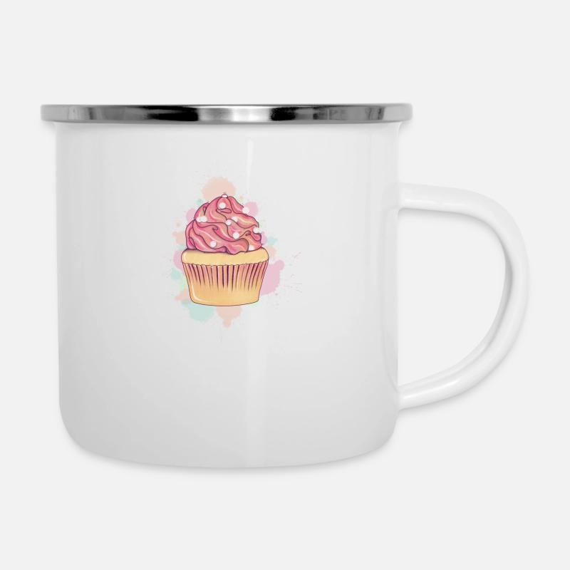 Fluffy Cupcake - Camper Mug - white
