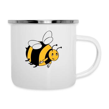 Hummel mit deinen Farben - Emaille-Tasse - Weiß - Rechts