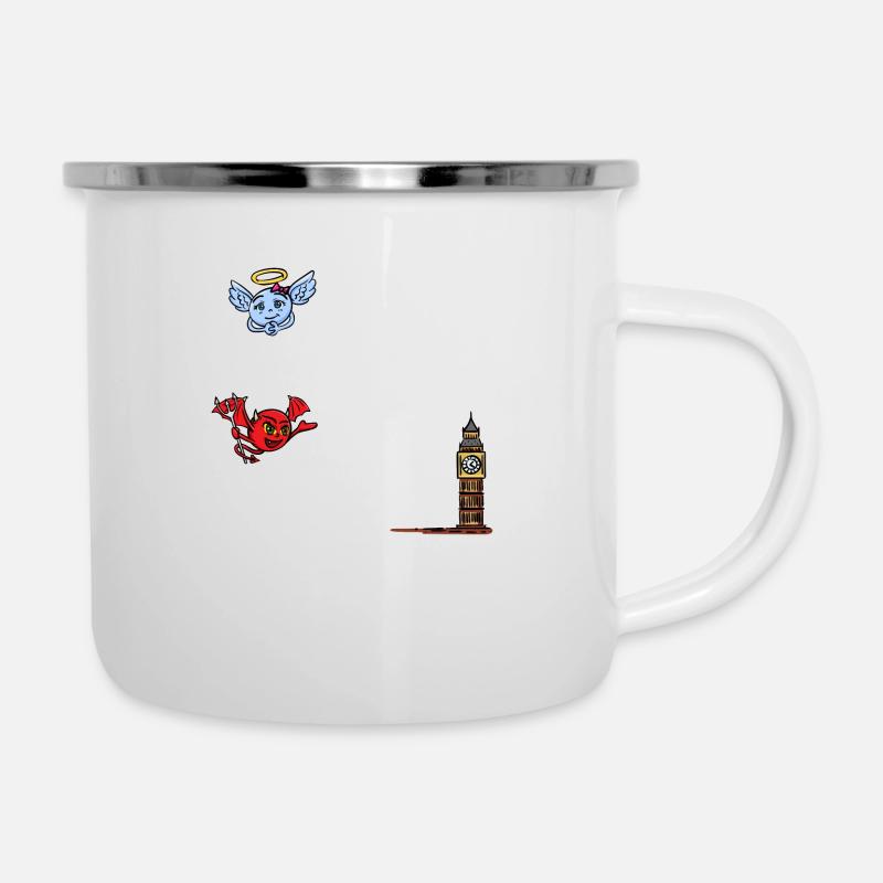 Engel Teufel himmel London - Camper Mug - white