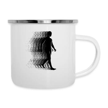 Mensch - Emaille-Tasse - Weiß - Rechts