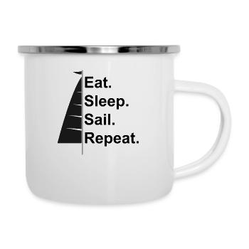 EAT SLEEP SAIL Repeat - Camper Mug - white - Right