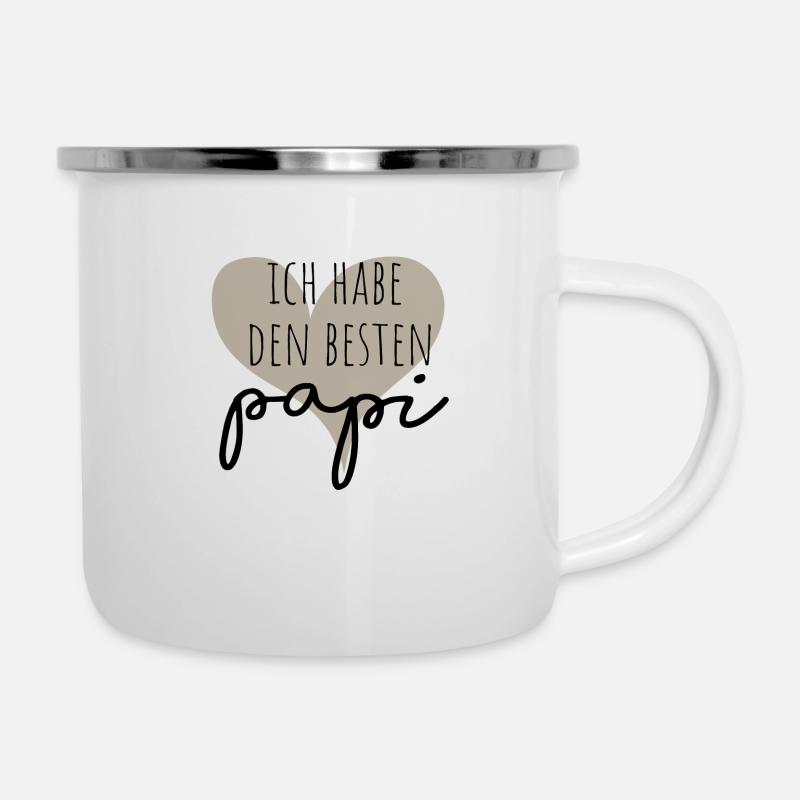 ich habe den besten Papi - Emaille-Tasse - Weiß