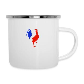 rooster blue white red - Camper Mug - white - Right