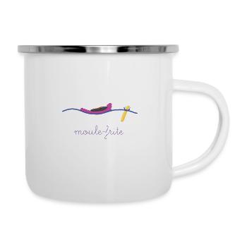 Moule-Frite à l'océan - Tasse émaillée - blanc - Droite