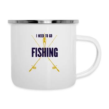 Angler Fishing Hook Fishing Rod Sport Fisherman - Camper Mug - white - Right