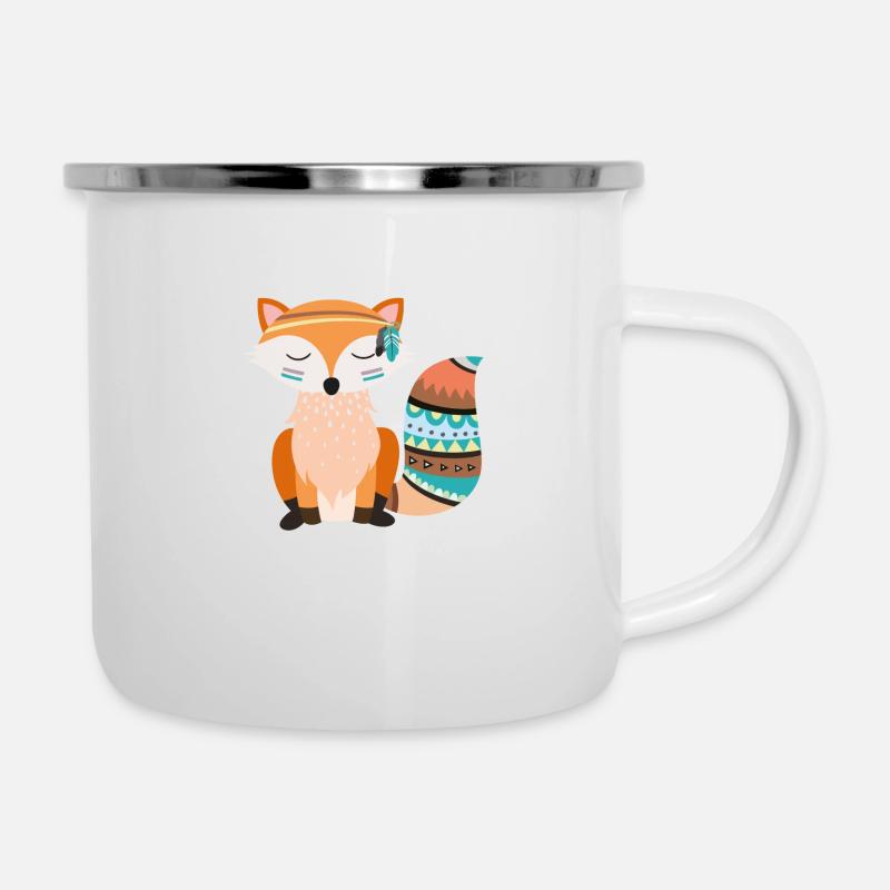 tribal fox - Camper Mug - white