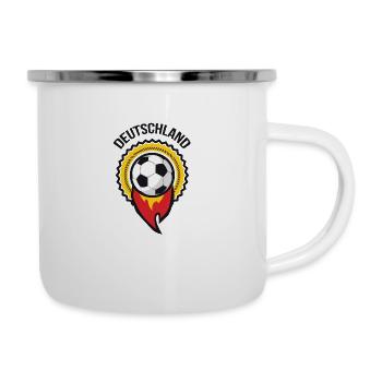 Allemagne Football Nation cadeau Patriot - Tasse émaillée - blanc - Droite