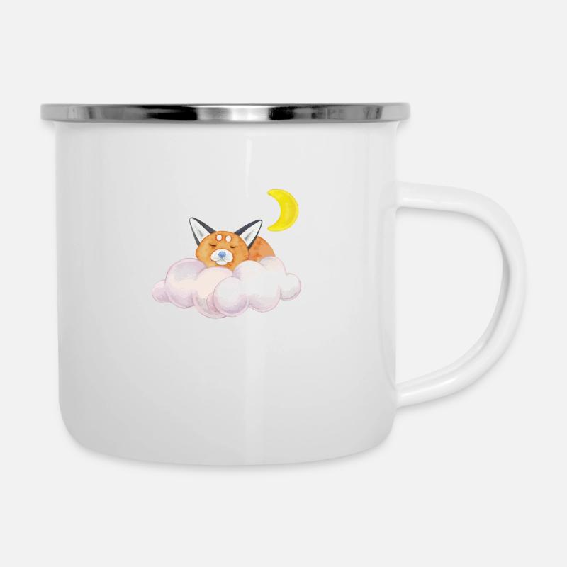Sleeping cat cloud moon night gift - Camper Mug - white