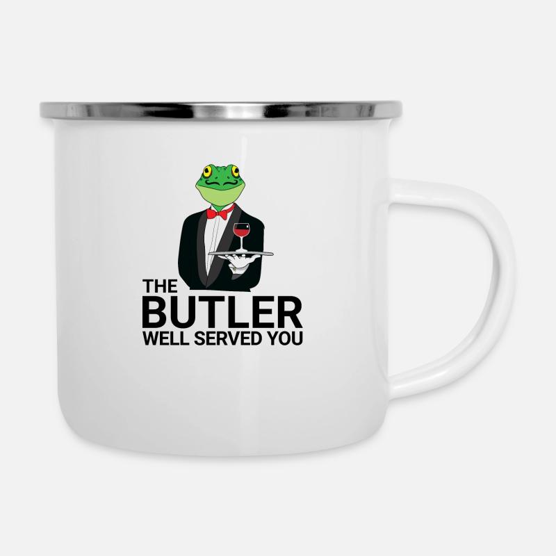 Frog - Butler - Servant - Gift - Camper Mug - white