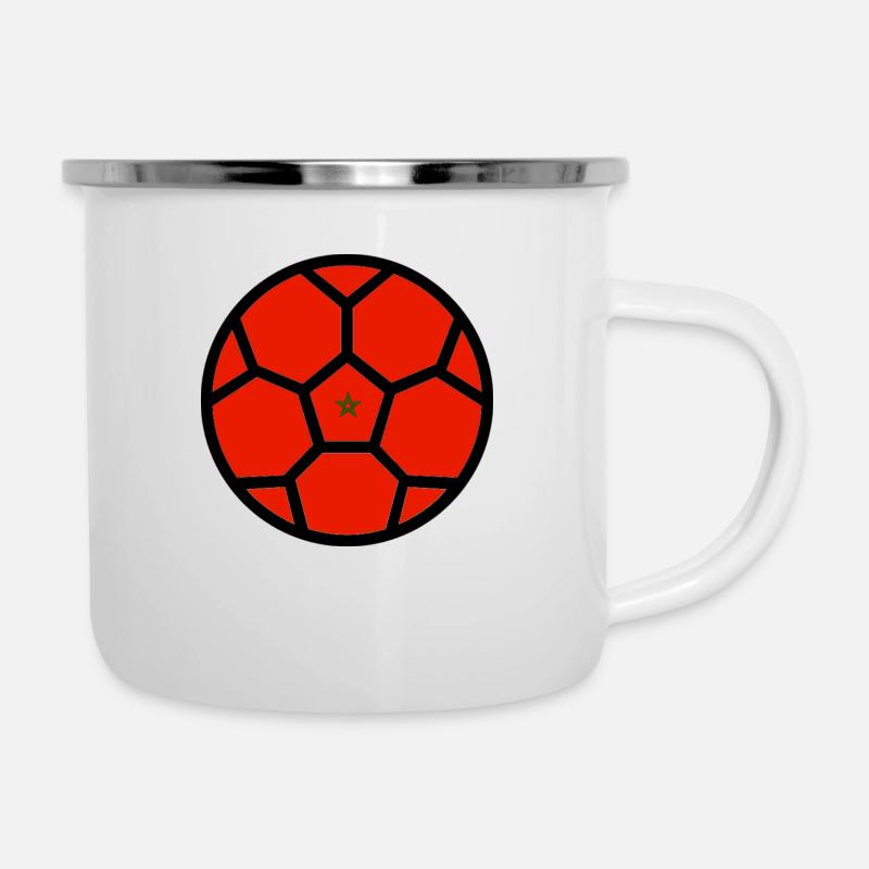  Drapeau Coupe du monde du Maroc - Tasse émaillée - blanc