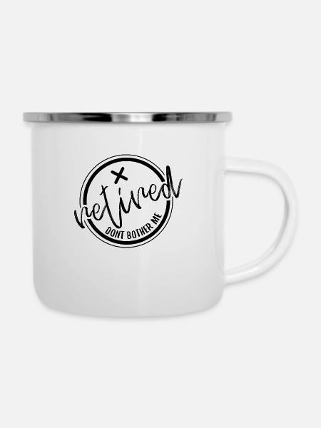 Rente - Emaille-Tasse - Weiß