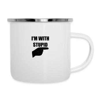 Im with stupid - Camper Mug - white - Right
