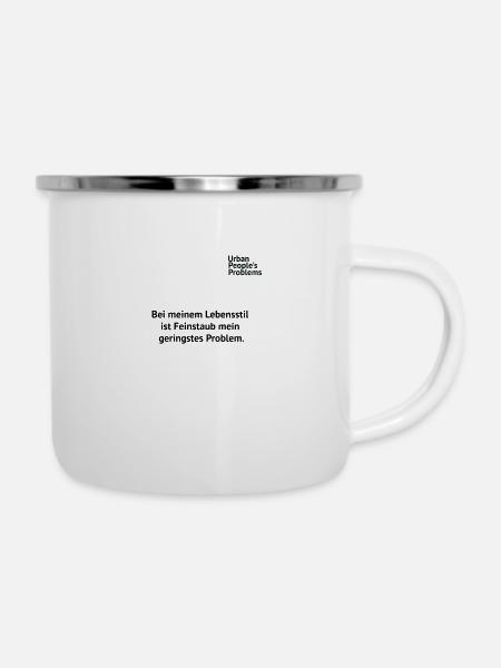 Urban Peoples Problems Feinstaub - Emaille-Tasse - Weiß