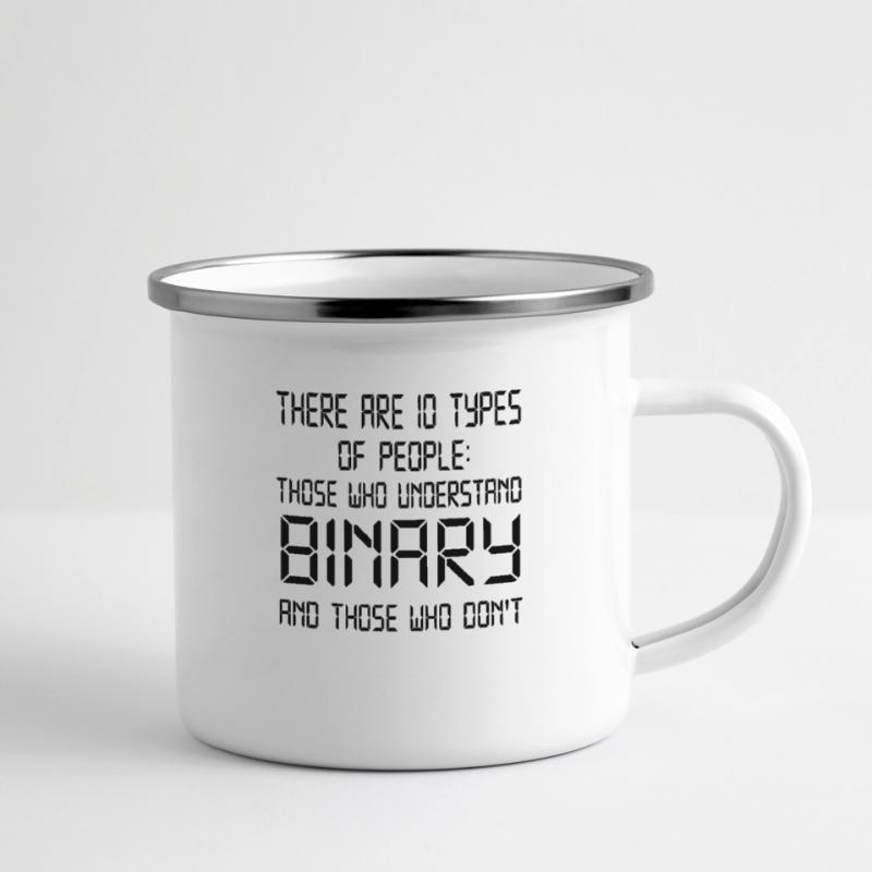 Binärcode Binary Informatik Geek Geschenk Emaille-Tasse