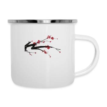 Sakura cherry blossoms - Camper Mug - white - Right