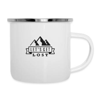 lets get lost - Emaille-Tasse - Weiß - Rechts