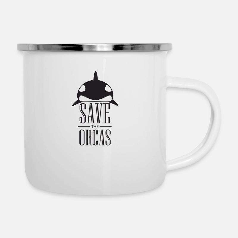 Sauvez les orques - Tasse émaillée - blanc