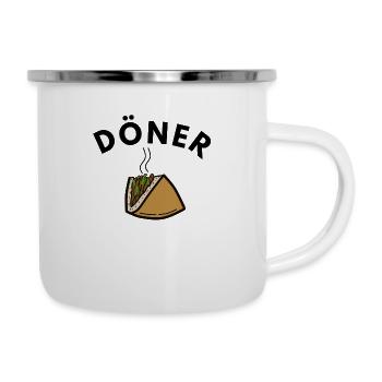DÖNER DÖNER - Tasse émaillée - blanc - Droite