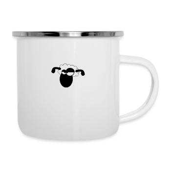 Schaf - Emaille-Tasse - Weiß - Rechts