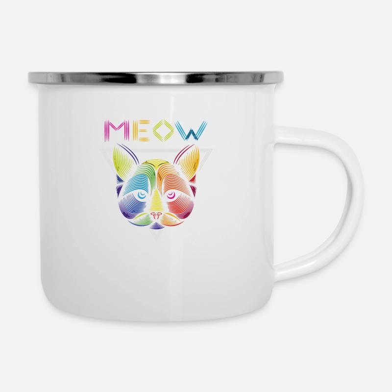 Chat, chat - Tasse émaillée - blanc