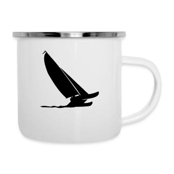 Katamaran - Emaille-Tasse - Weiß - Rechts