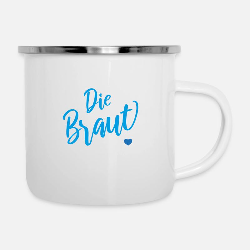 Die Braut - Emaille-Tasse - Weiß
