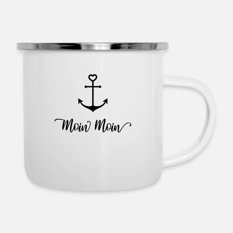 Moin Moin - Tasse émaillée - blanc