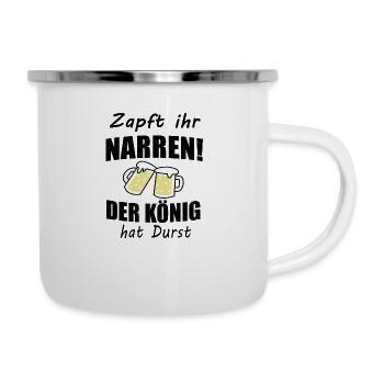 Wiesn Bier Beer München Bayern - Emaille-Tasse - Weiß - Rechts