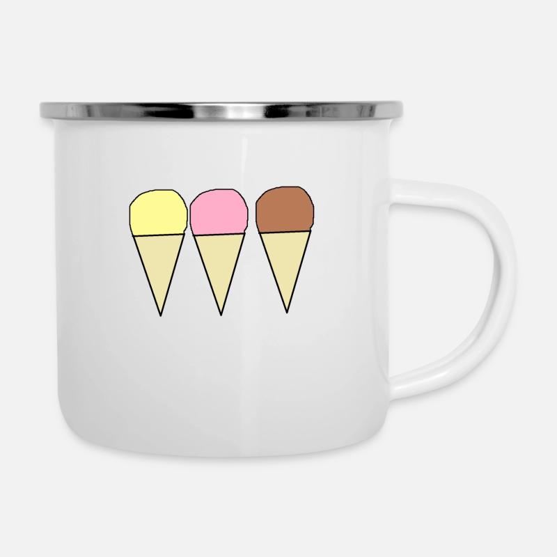 Glace - Tasse émaillée - blanc