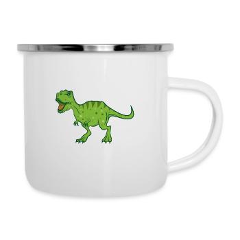 Dinosaur Party Tyrannosaurus Rex Dino - Tasse émaillée - blanc - Droite