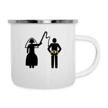 Bachelor party, bachelorette party (cheap!) - Tasse émaillée - blanc - Droite