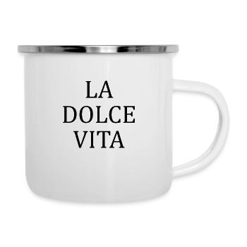 La Dolce Vita - Tasse émaillée - blanc - Droite
