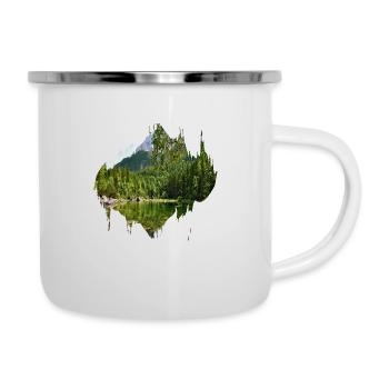 Tache de couleur éclaboussure paysage naturel - Tasse émaillée - blanc - Droite