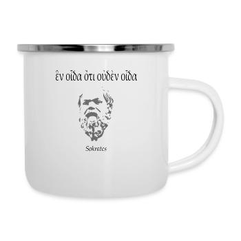 Sokrates: hen oida hoti ouden oida - Camper Mug - white - Right