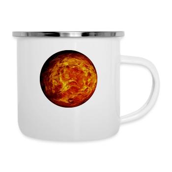 Venus Planet schoene Darstellung - Emaille-Tasse - Weiß - Rechts