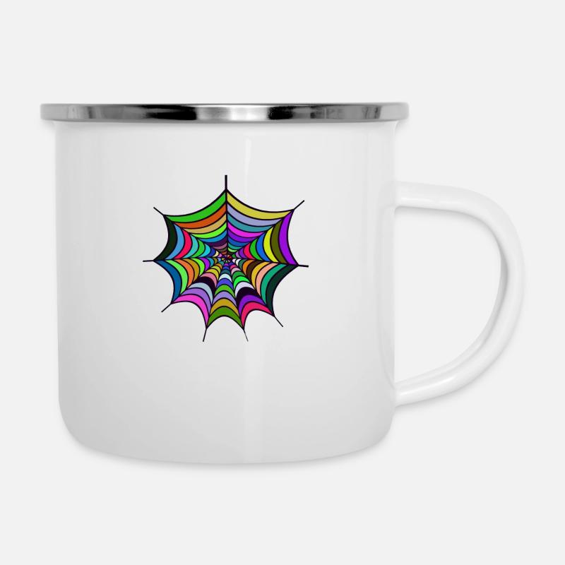 Cadeau de toile d'araignée couleur Toile d'araignée Spiderman - Tasse émaillée - blanc