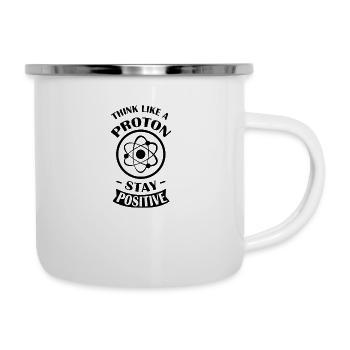 Positive proton atom - Camper Mug - white - Right