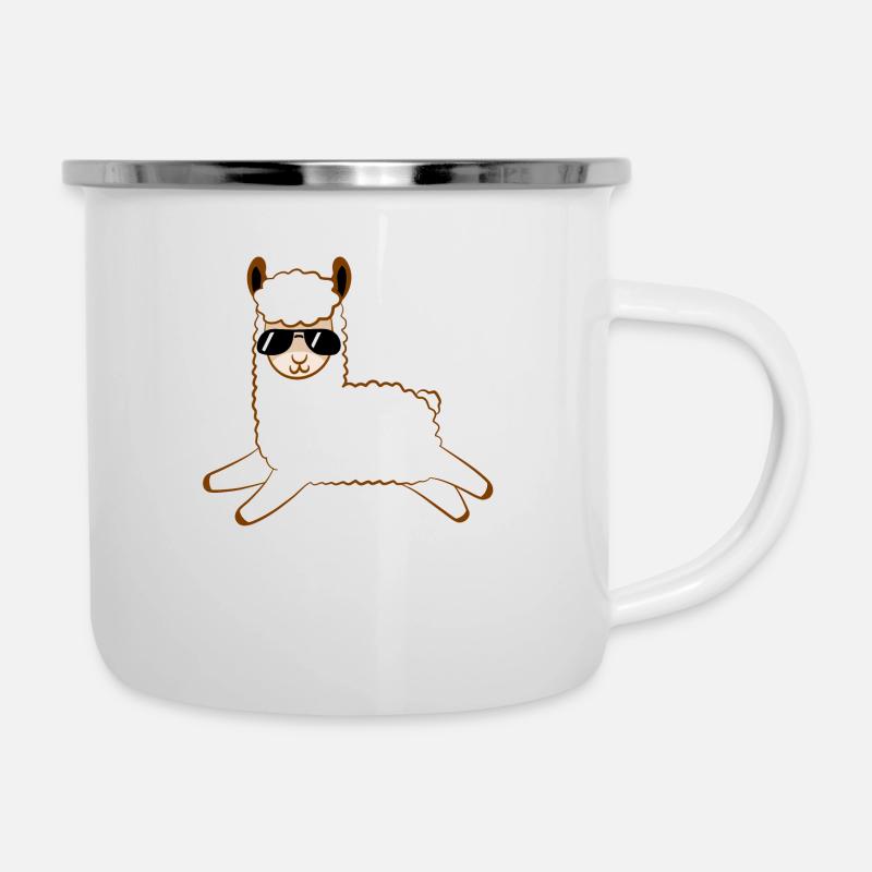 lama - Tasse émaillée - blanc