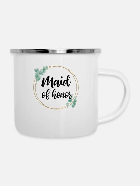maid of honor - Emaille-Tasse - Weiß